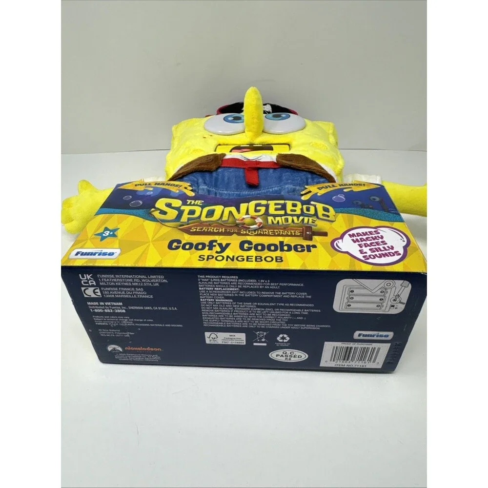 SpongeBob Search for Squarepants Goofy Goober 16” Feature Plush Movie NEW IN BOX